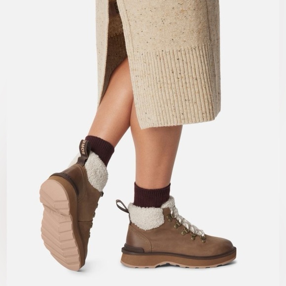 Sorel Women's Hi-Line Hiker Cozy Boots US9 Umber, Tawny Buff $185 Faux Shearling - Picture 10 of 10